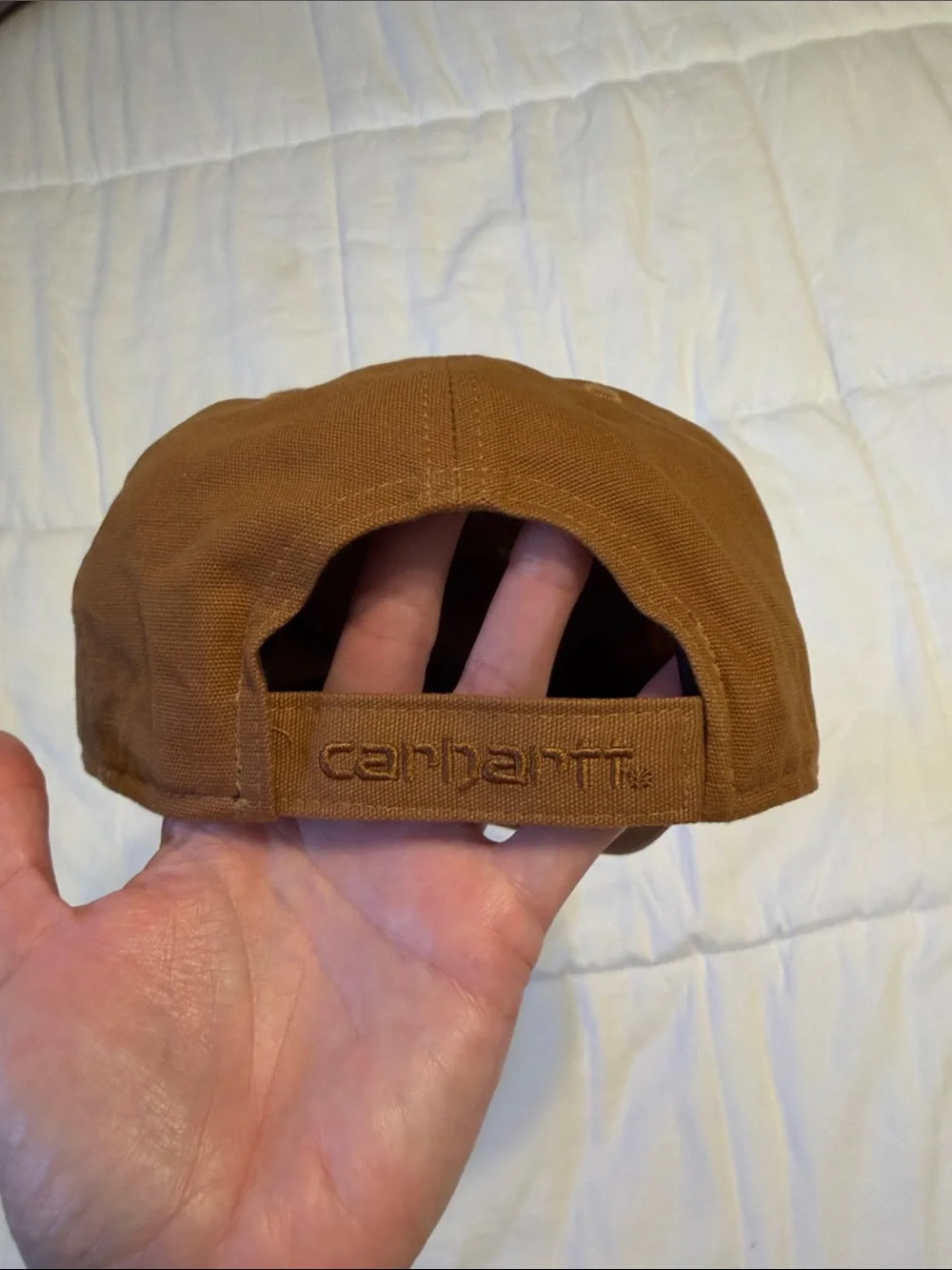 Carhartt Brown Canvas Low-Profile Cap with Logo Patch